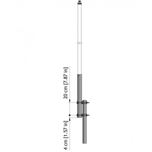 Omnidirectional Antenna 156-164 Mhz 5 dBd (CXL 2-5SL/156-164 MHz) 6 meters