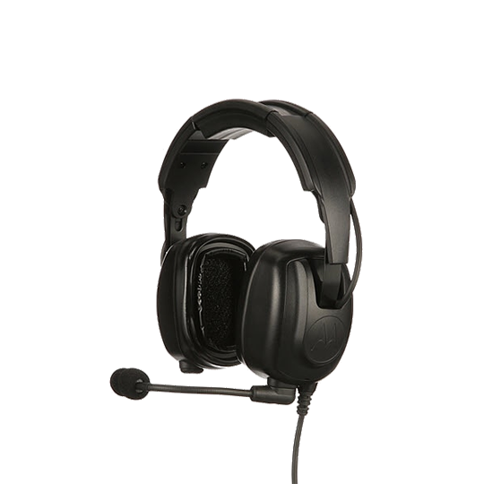 Motorola Solutions Heavy Duty Over-the-Head Headset with Noise-Canceling Boom Microphone